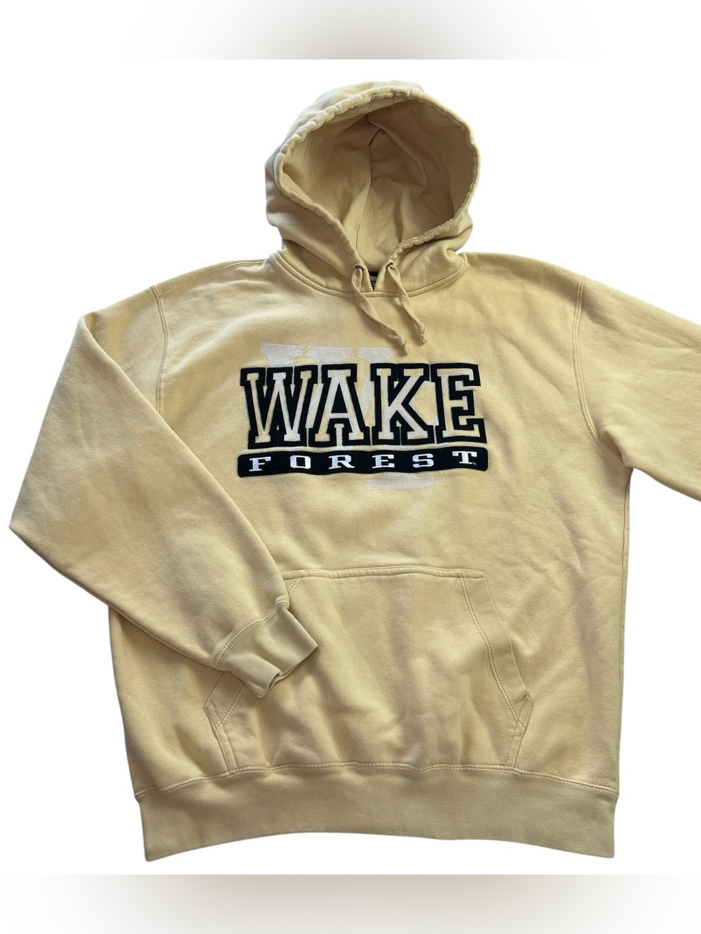 VTG 90s Gear For Sports Wake Forest Demon Deacons Men Big Cotton Hoodie Gold 2XL